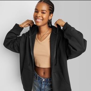 Women's Oversized Zip-Up Hoodie - Wild
Fable Black M